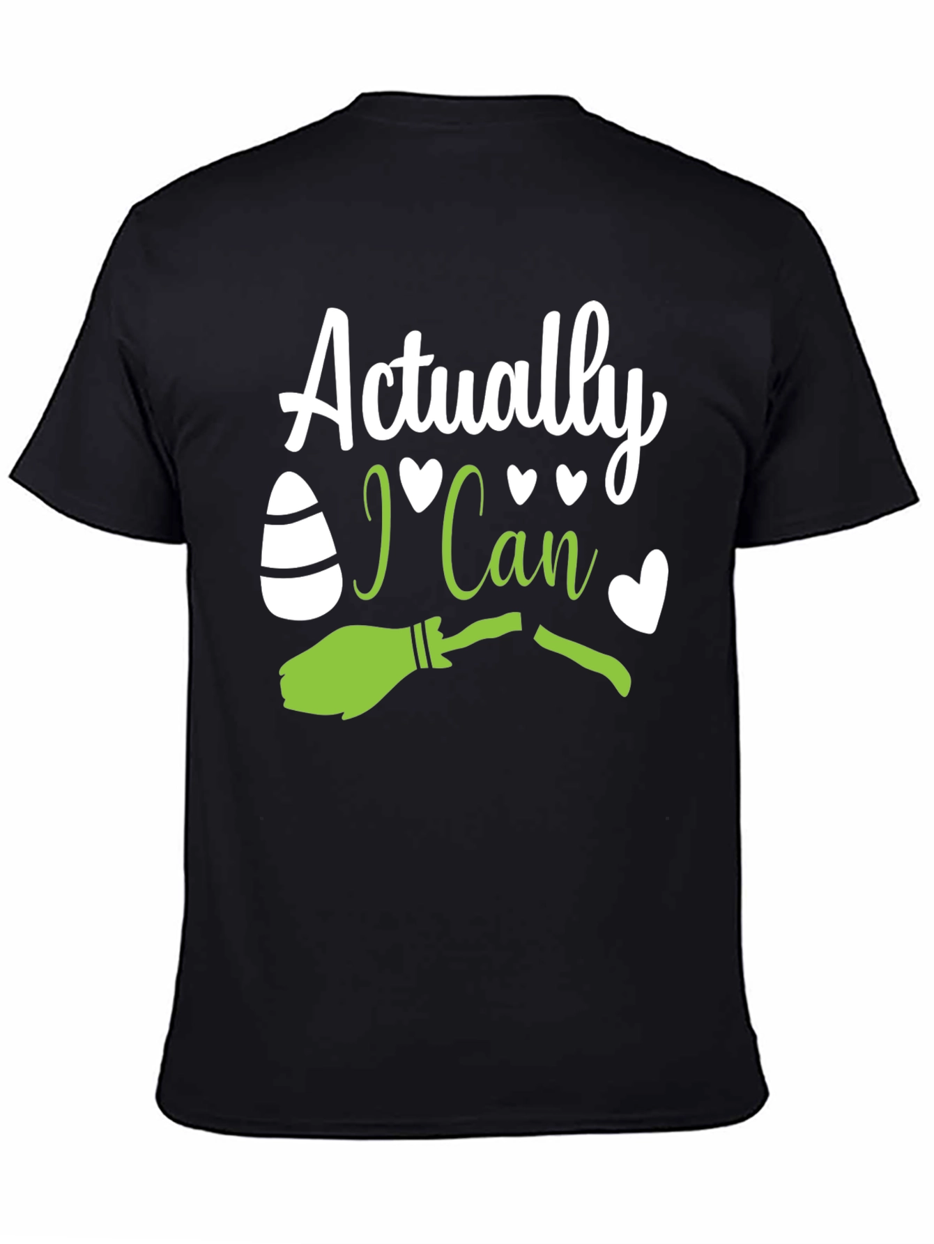 Actually I Can - Witch Broom Halloween T-Shirt