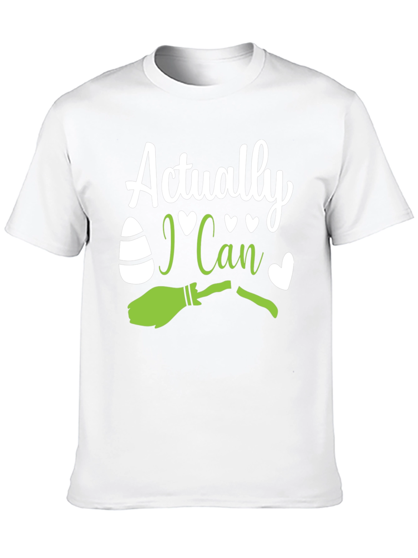Actually I Can - Witch Broom Halloween T-Shirt