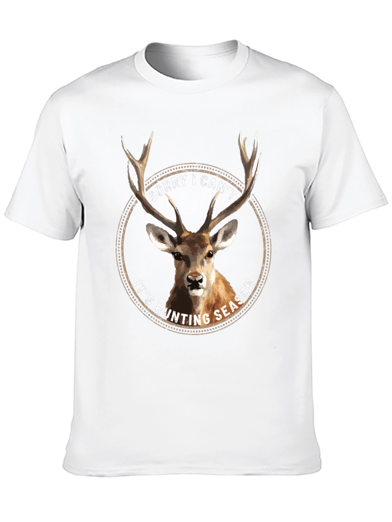 Hunting Season Deer Graphic Tee - Black Casual T-Shirt