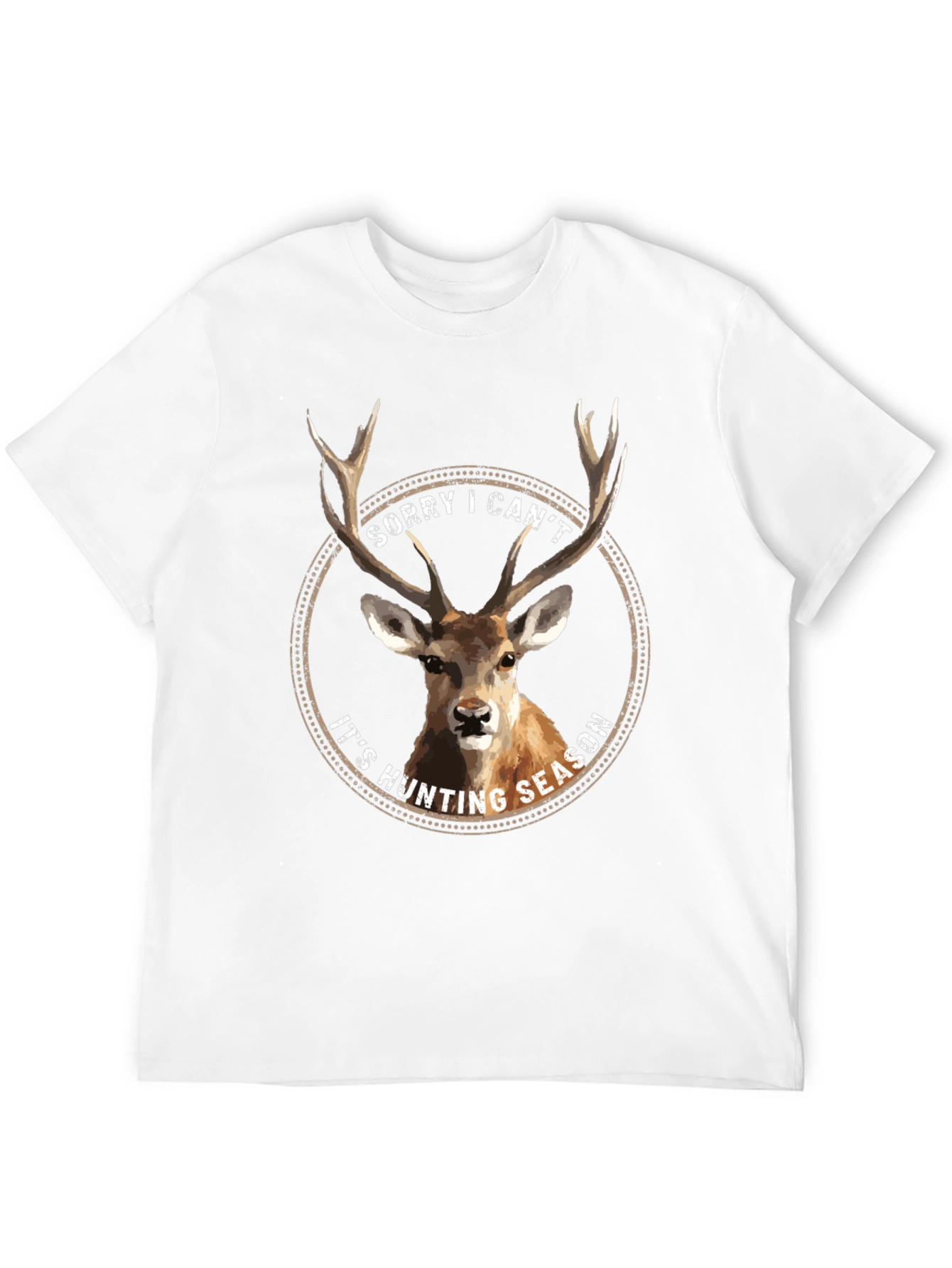 Hunting Season Deer Graphic Tee - Black Casual T-Shirt