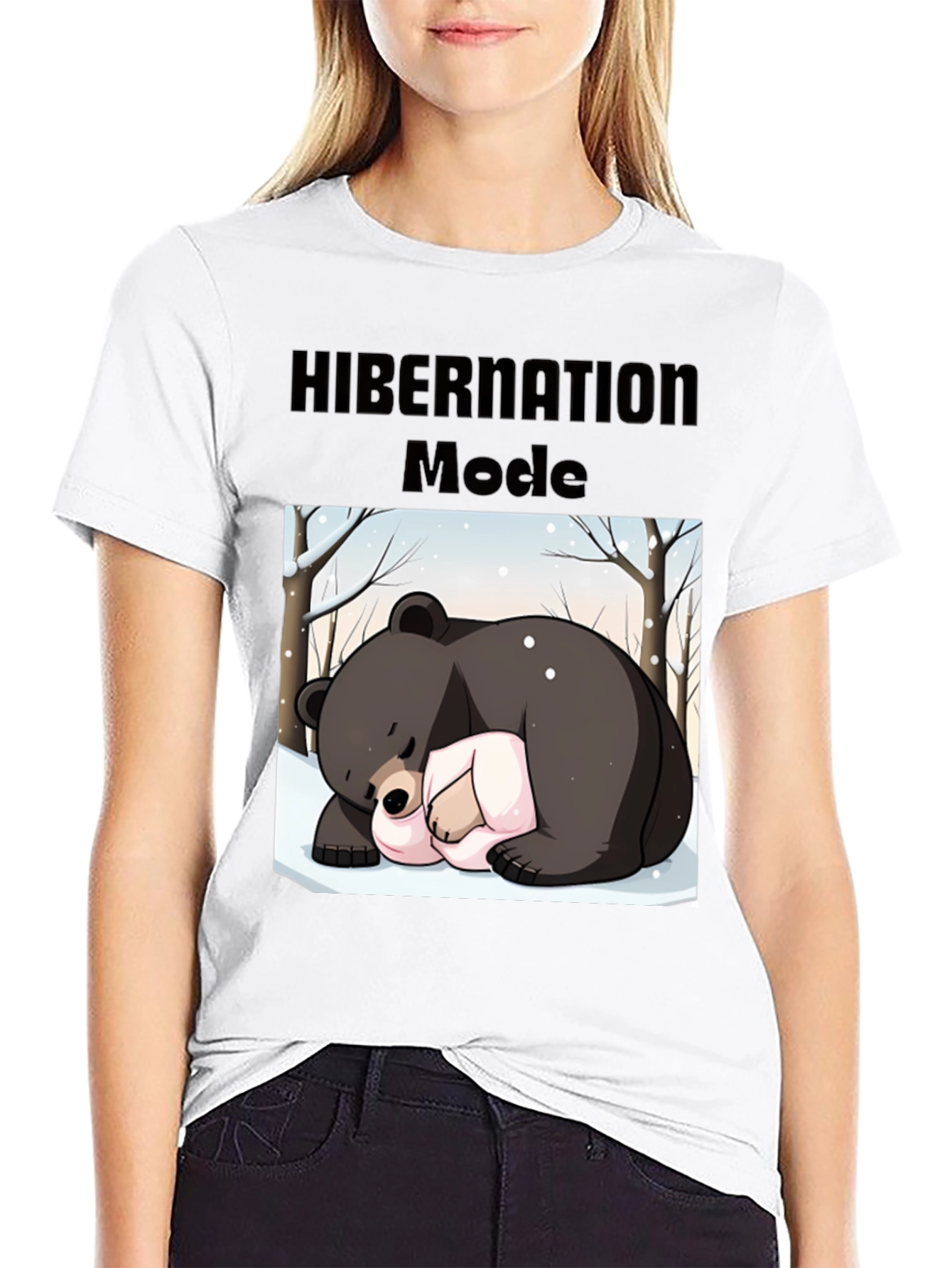 Hibernation Mode Bear Graphic T-Shirt