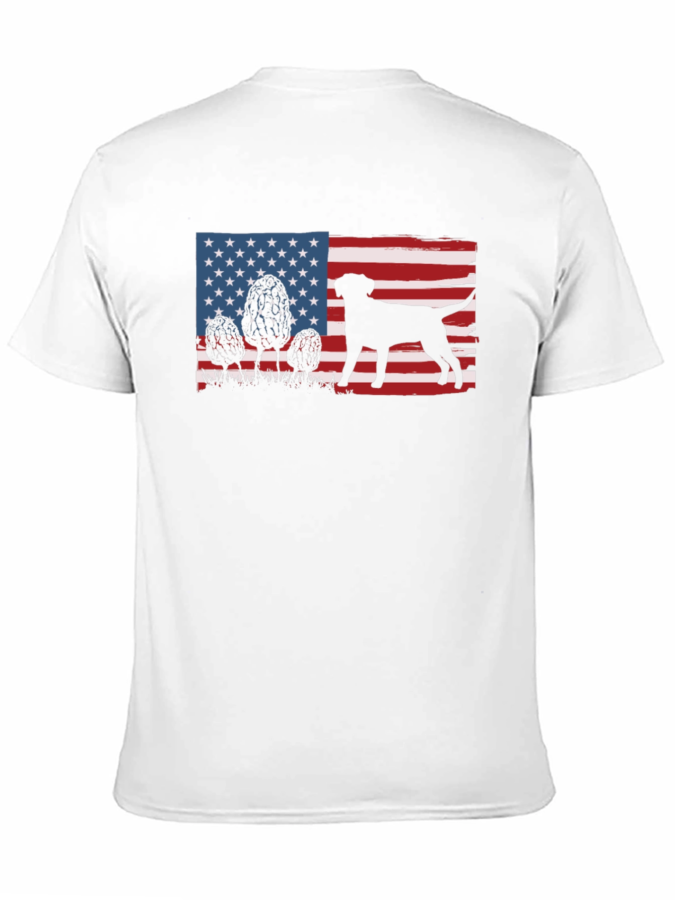 American Flag Dog Silhouette T-Shirt