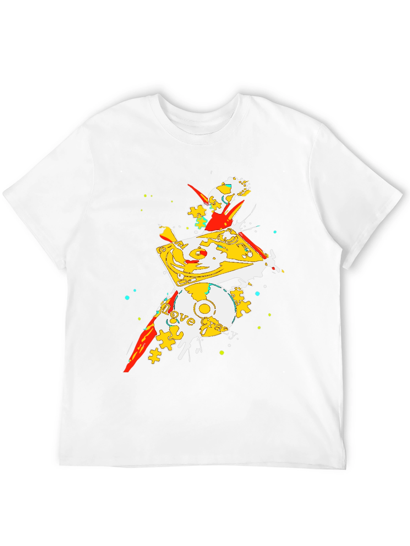 Abstract Turntable Graphic Tee - Black
