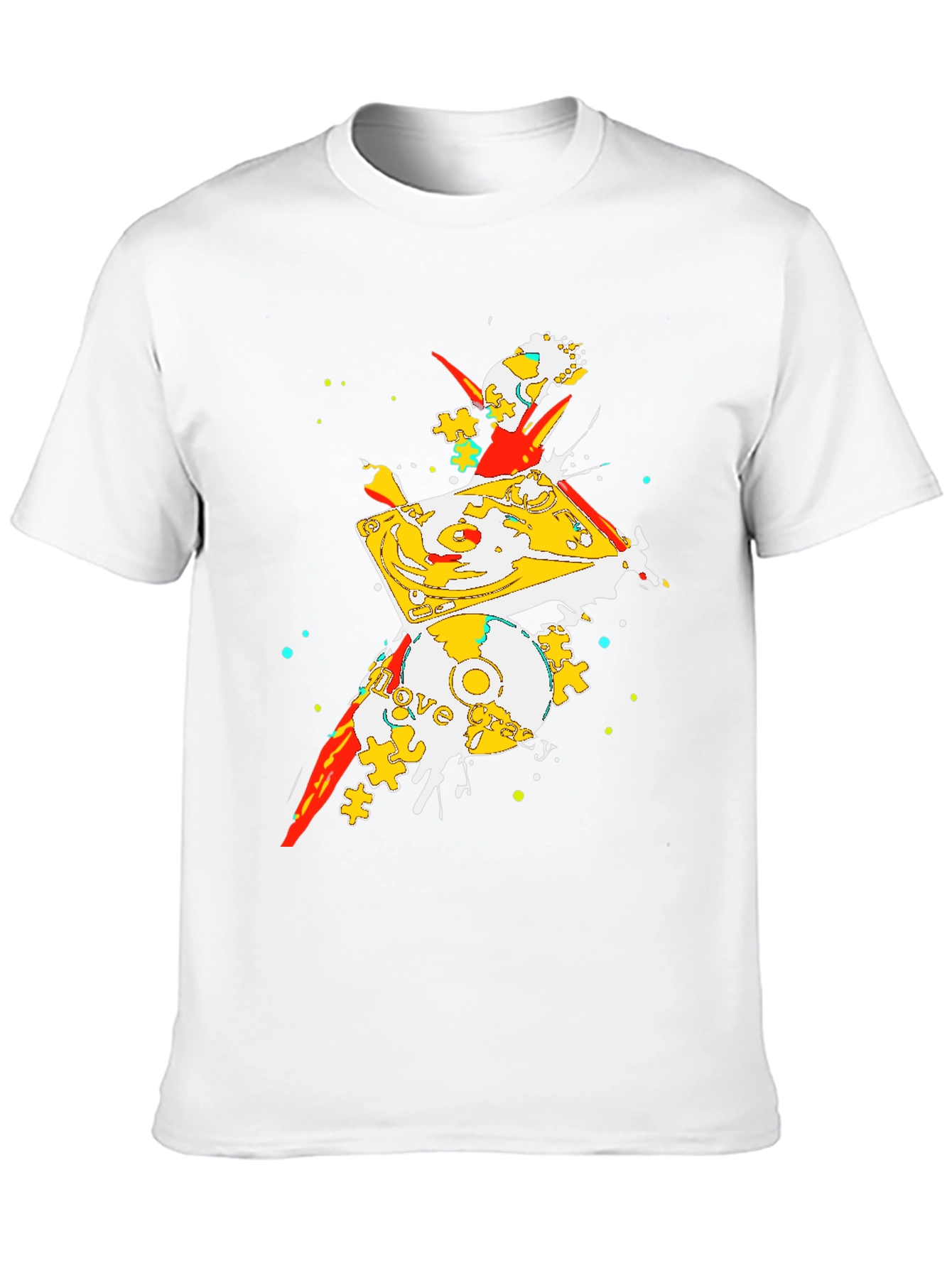 Abstract Turntable Graphic Tee - Black