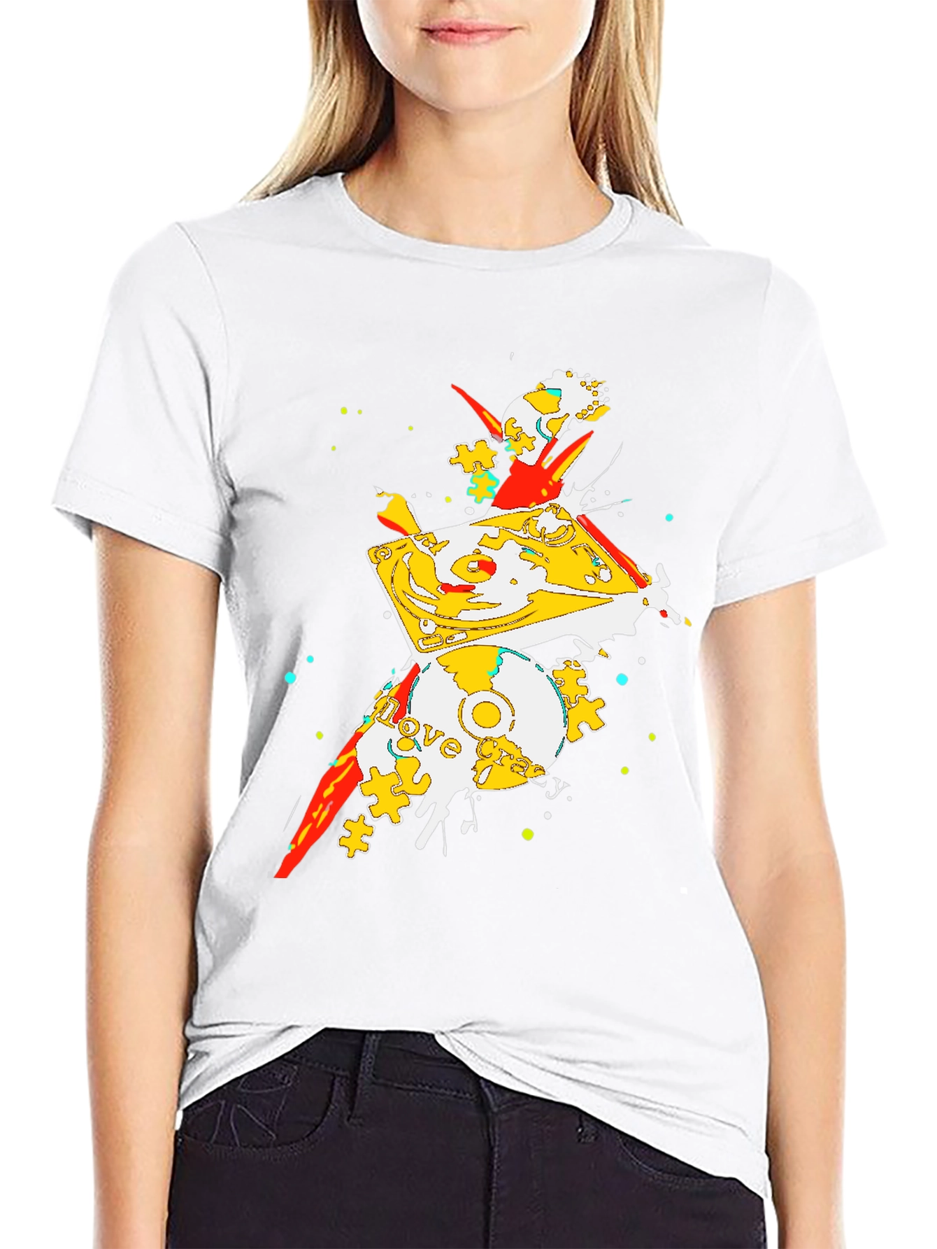 Abstract Turntable Graphic Tee - Black