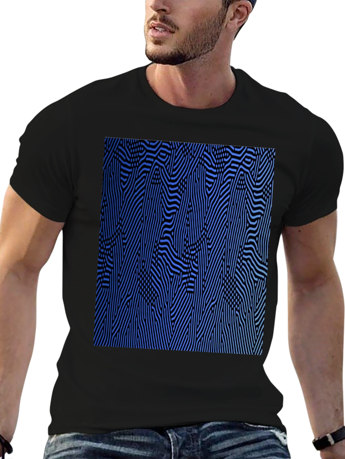 Abstract Pattern Graphic Tee - Modern Style