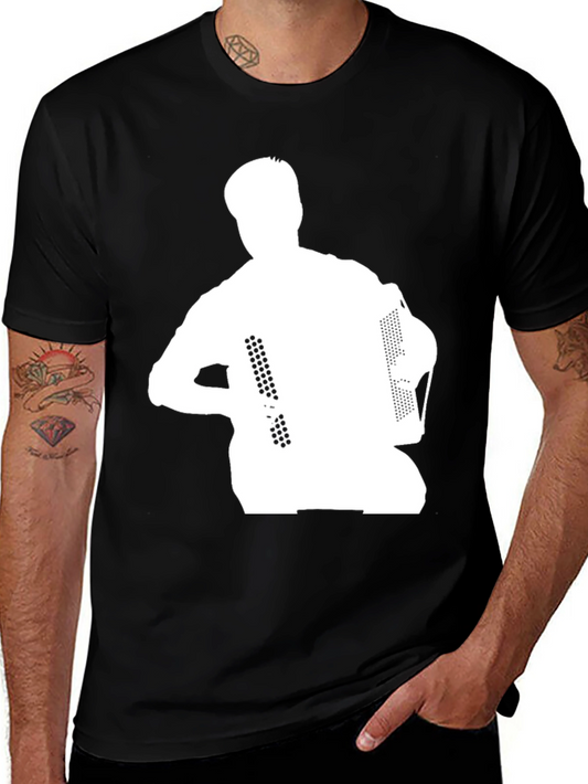 Accordion Player Graphic Tee - Musician T-Shirt
