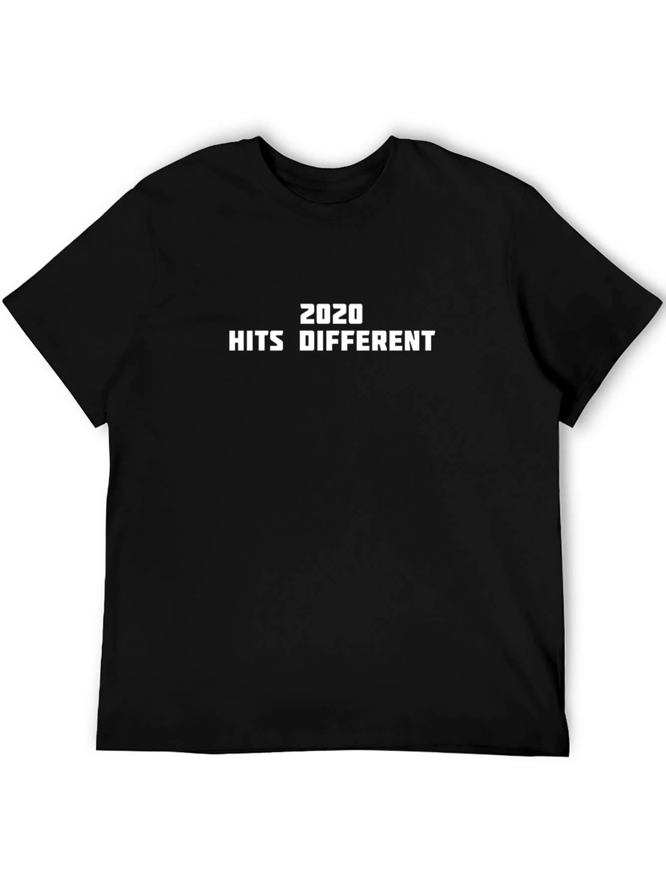 2020 Hits Different Graphic Tee - Black