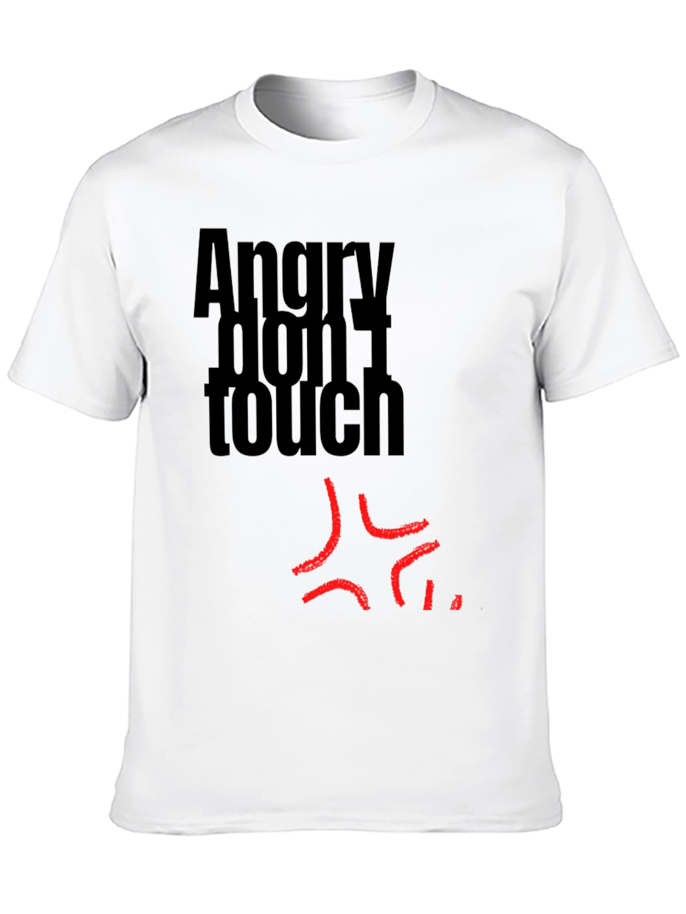 Angry Dont Touch Graphic T-Shirt - Black