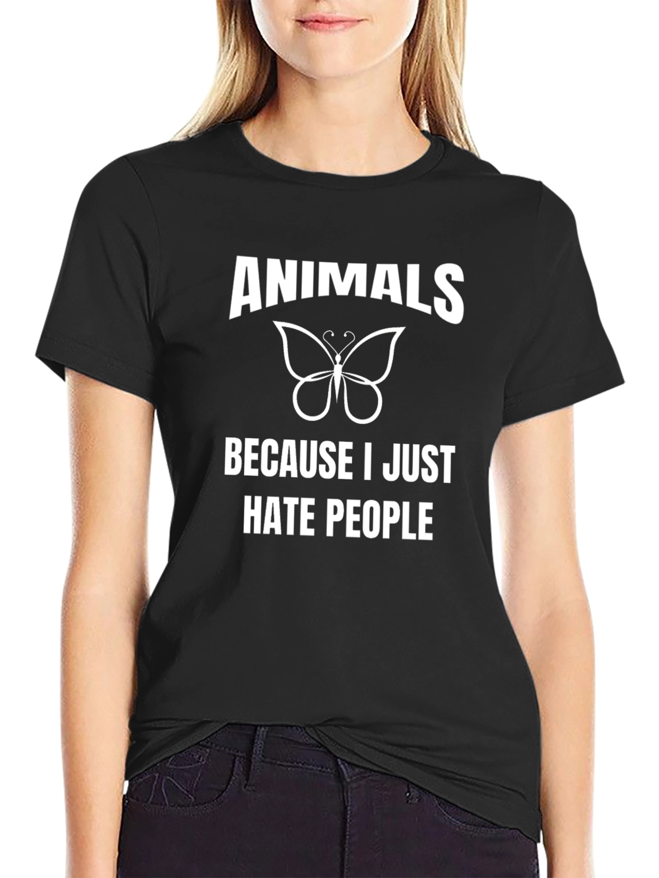 Animals Because I Hate People Graphic T-Shirt