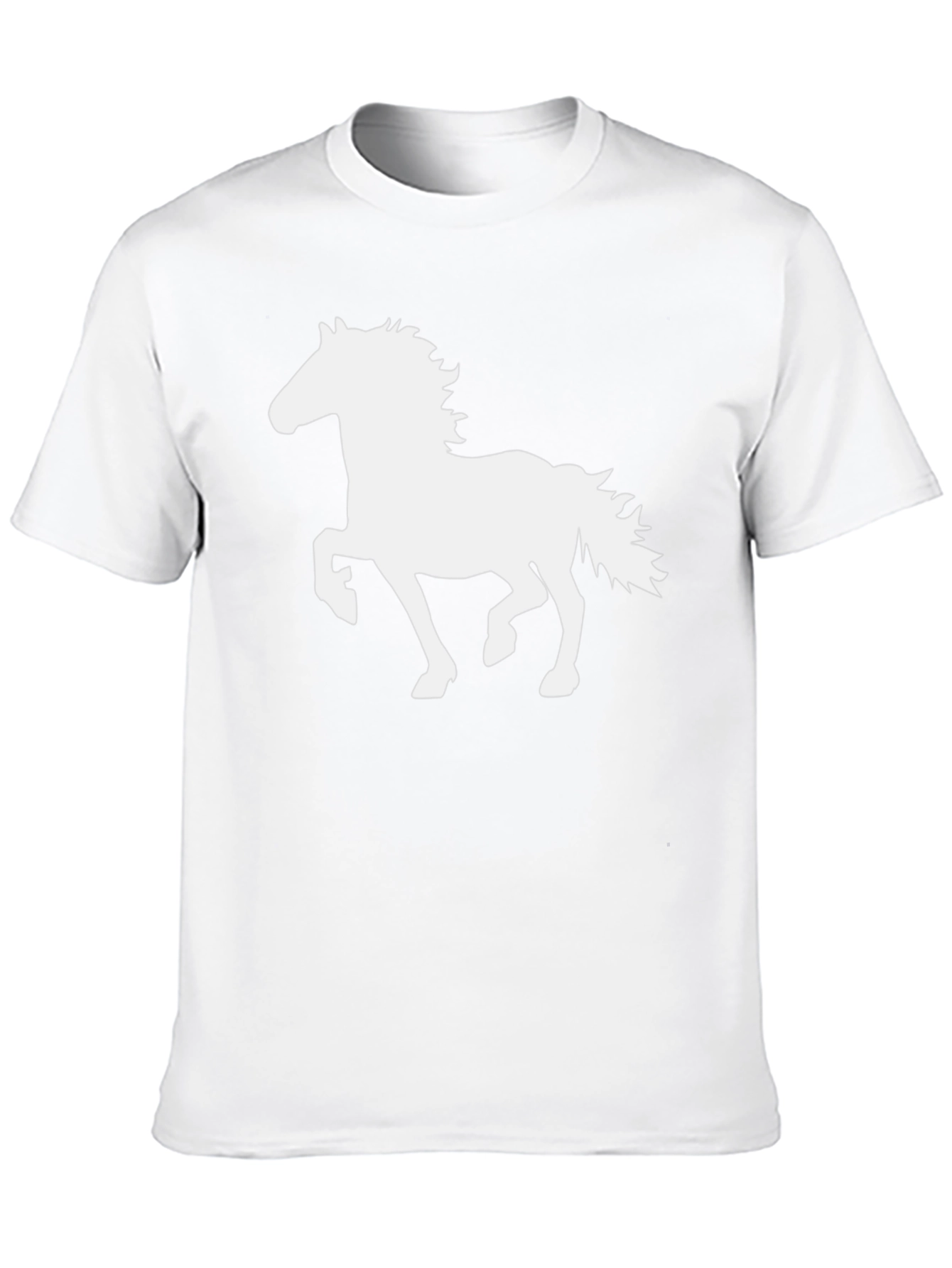 Horse Silhouette Graphic Black T-Shirt
