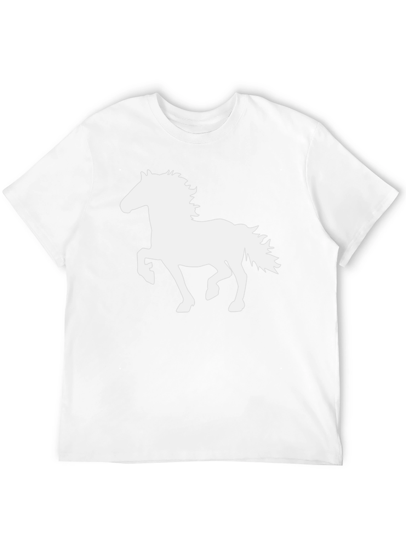 Horse Silhouette Graphic Black T-Shirt