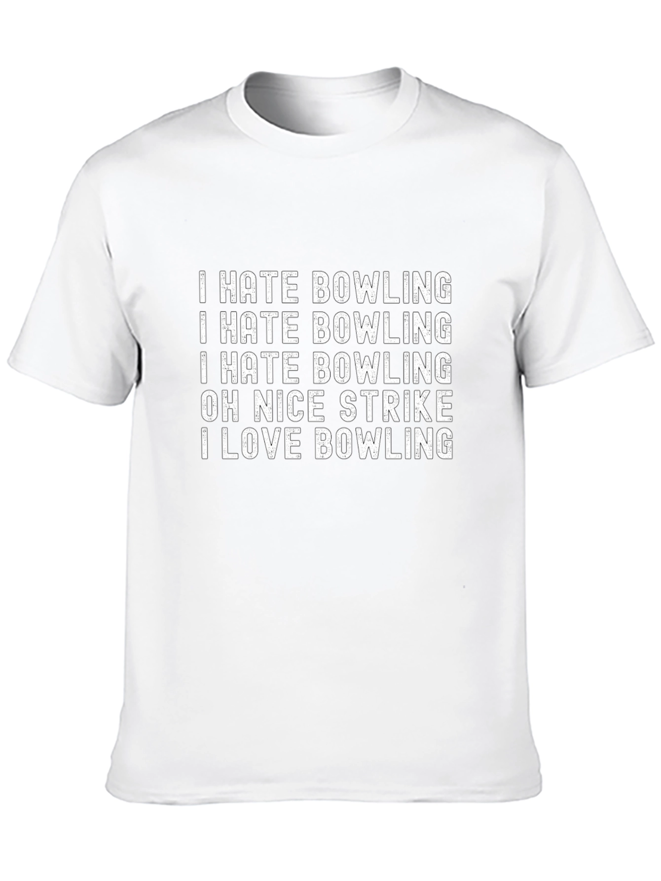 I Hate Bowling Funny Graphic T-Shirt