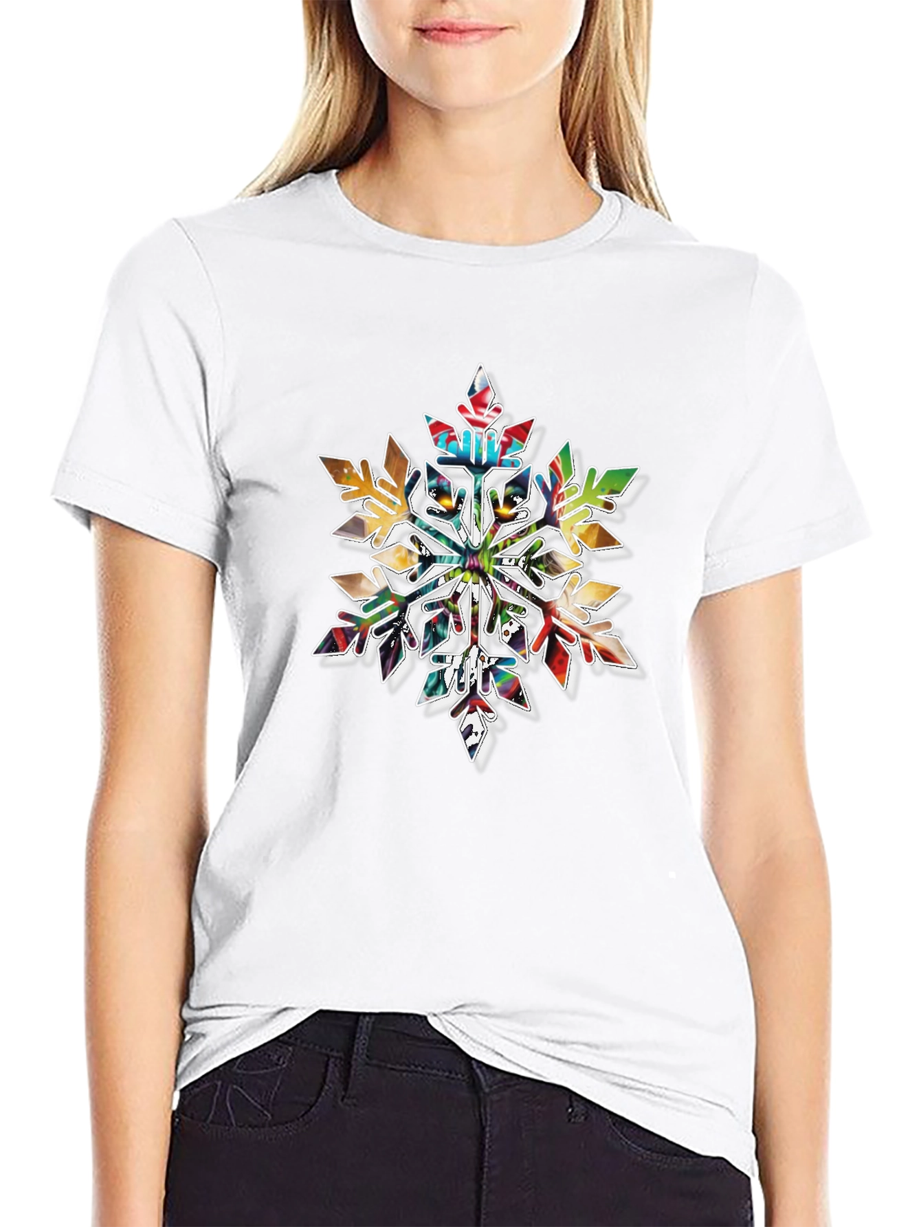 Abstract Snowflake Graphic Tee
