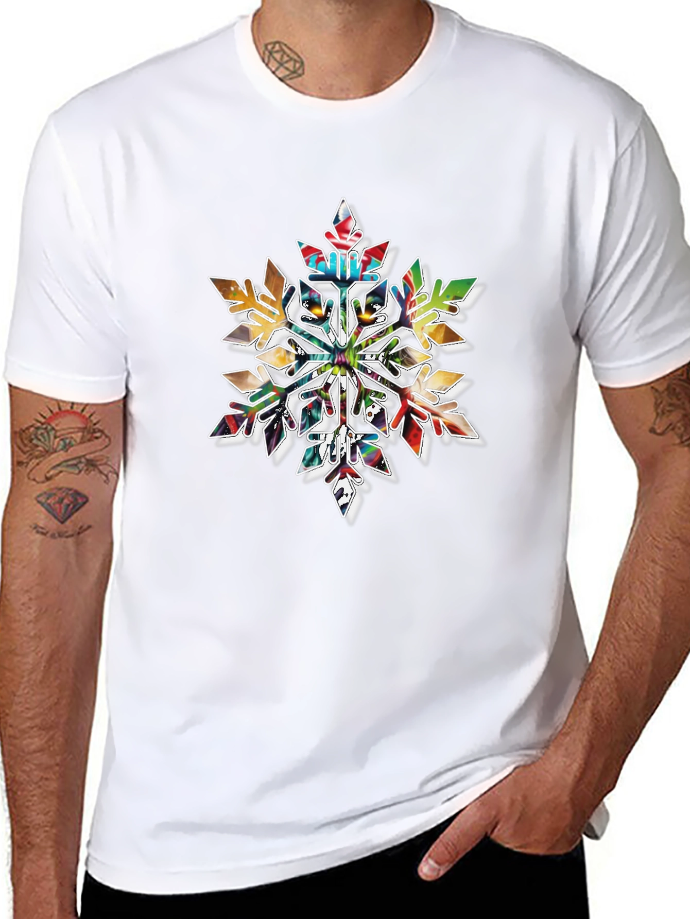 Abstract Snowflake Graphic Tee