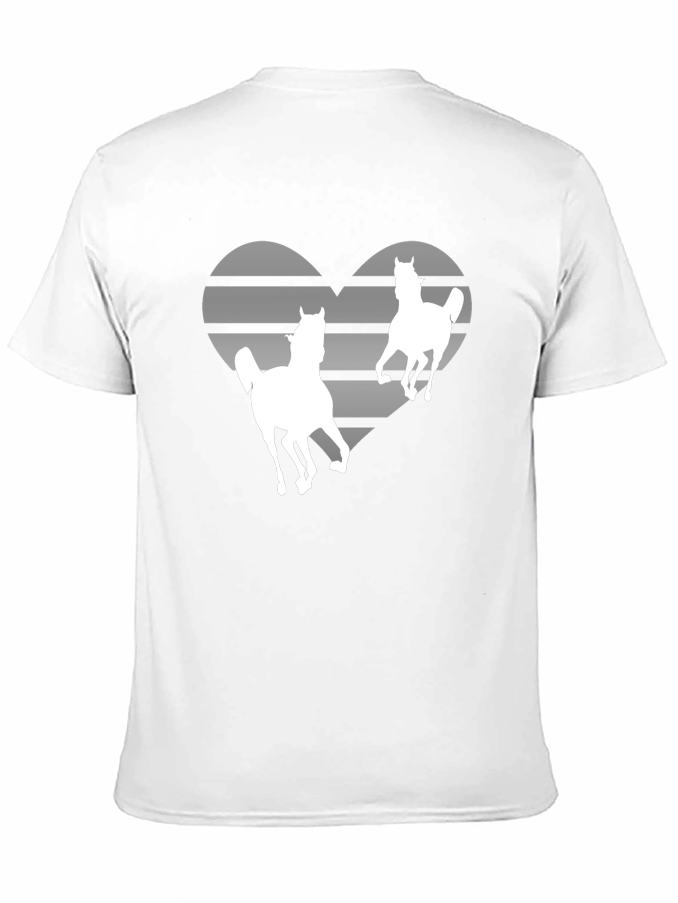 Horse Lover Striped Heart Graphic Tee