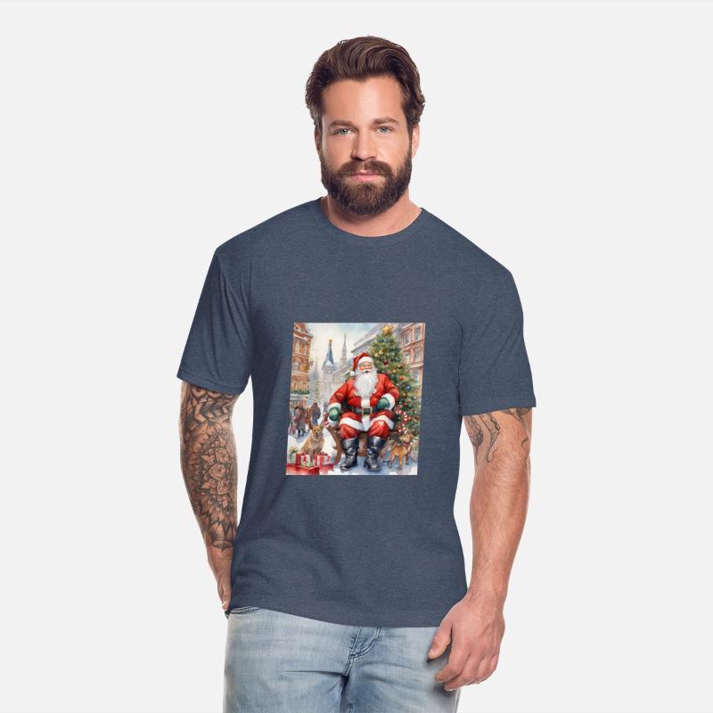 Santa Claus celebrates in the park