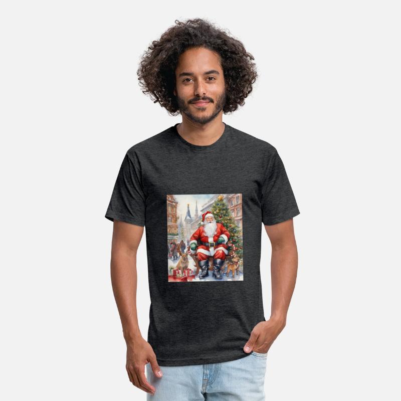 Santa Claus celebrates in the park