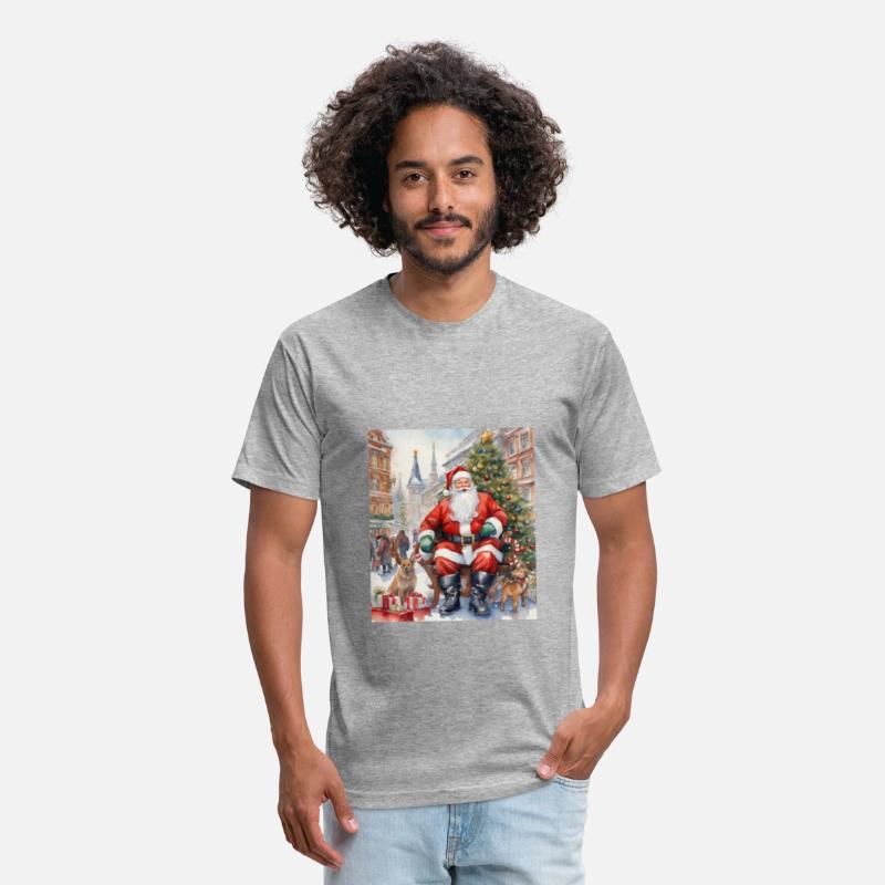 Santa Claus celebrates in the park