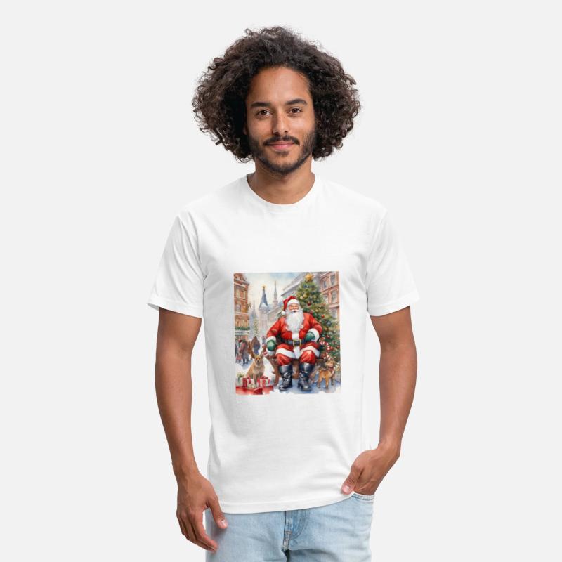 Santa Claus celebrates in the park