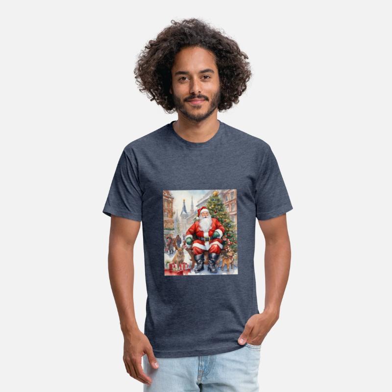 Santa Claus celebrates in the park