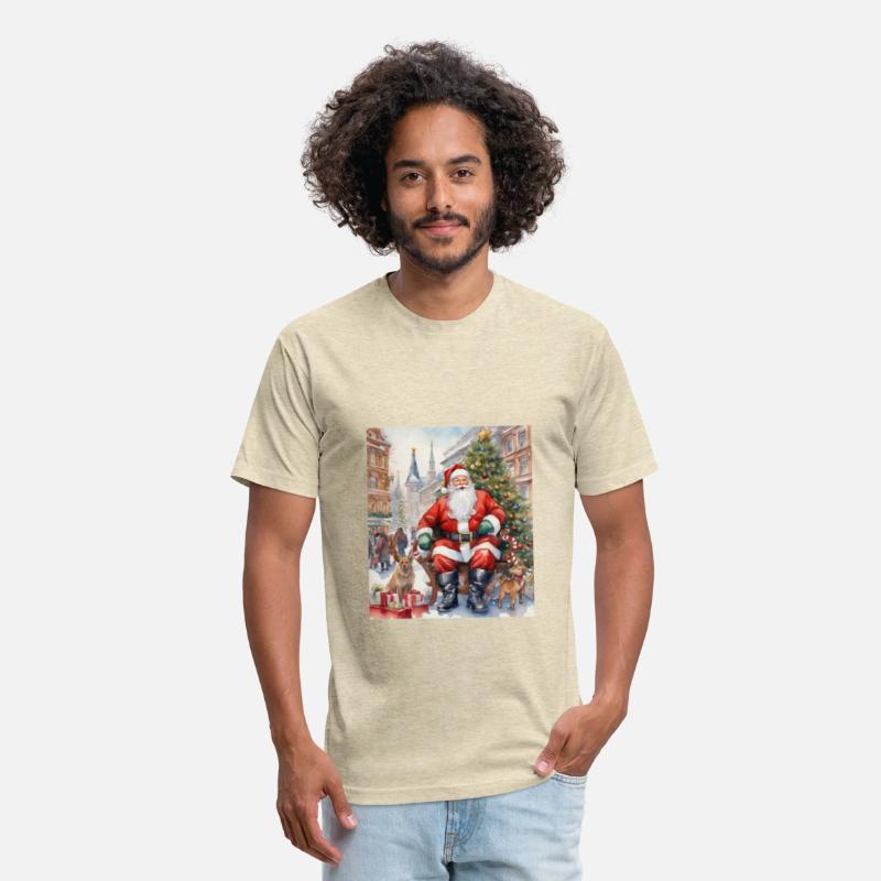 Santa Claus celebrates in the park