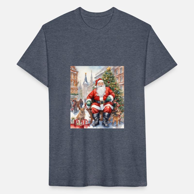 Santa Claus celebrates in the park