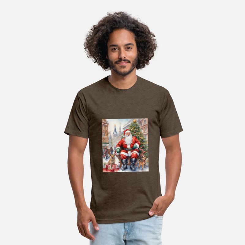 Santa Claus celebrates in the park