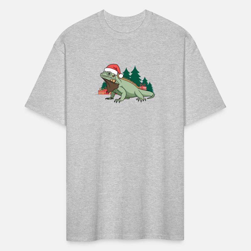 Santa Iguana Christmas Gifts Evergreen Trees