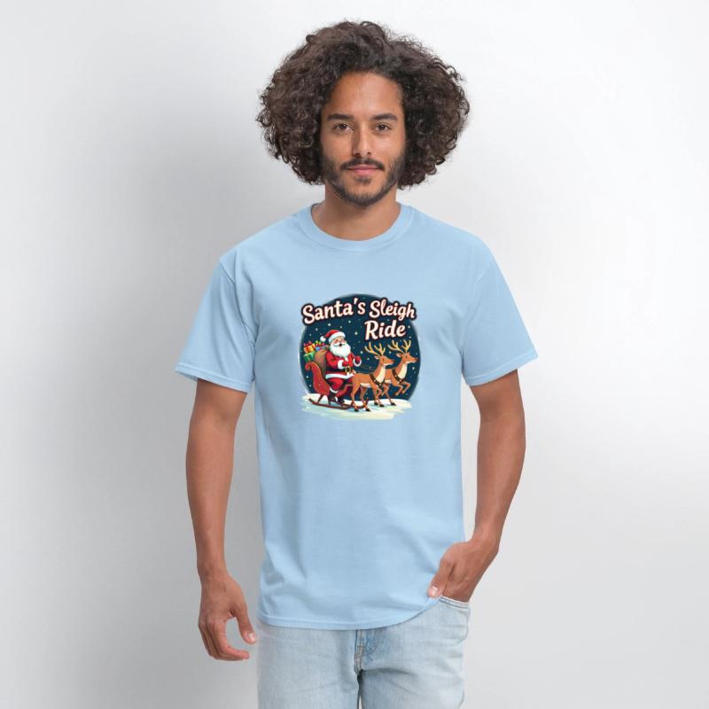 Santa Sleigh Pulled by Reindeers