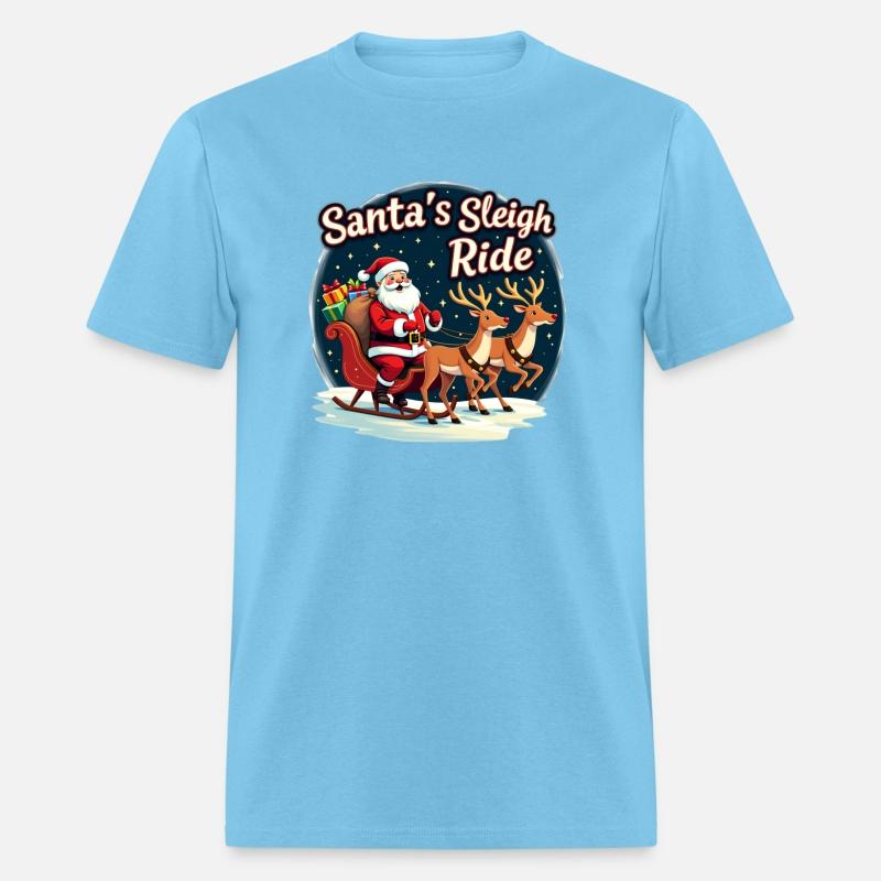 Santa Sleigh Pulled by Reindeers