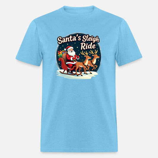 Santa Sleigh Pulled by Reindeers