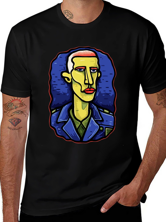 Abstract Art Graphic Tee - Unique Portrait Design