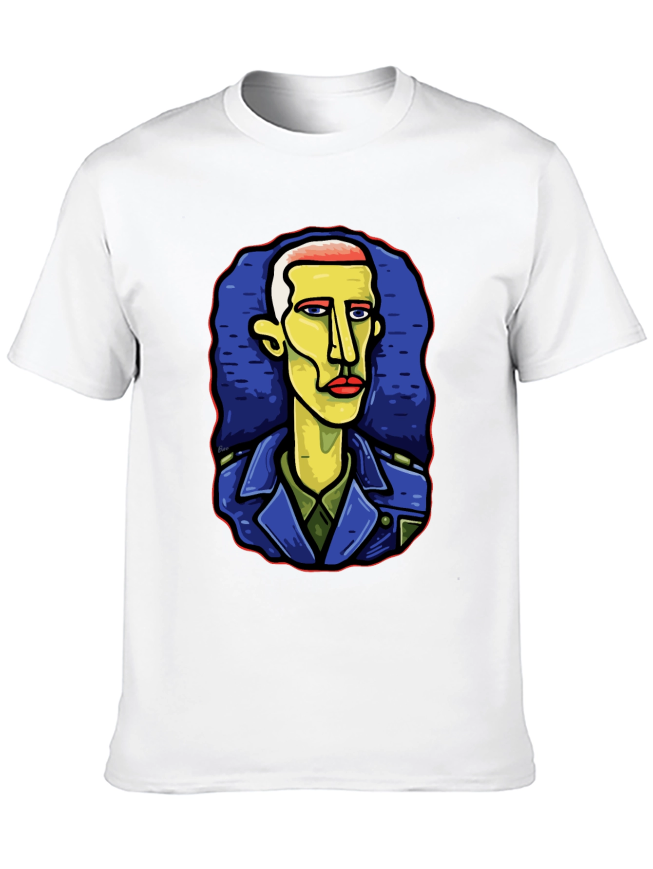Abstract Art Graphic Tee - Unique Portrait Design