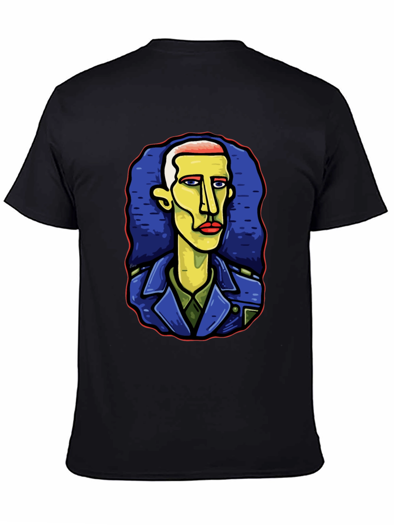 Abstract Art Graphic Tee - Unique Portrait Design