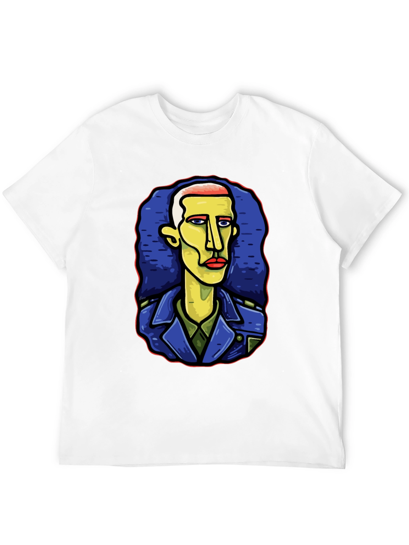 Abstract Art Graphic Tee - Unique Portrait Design