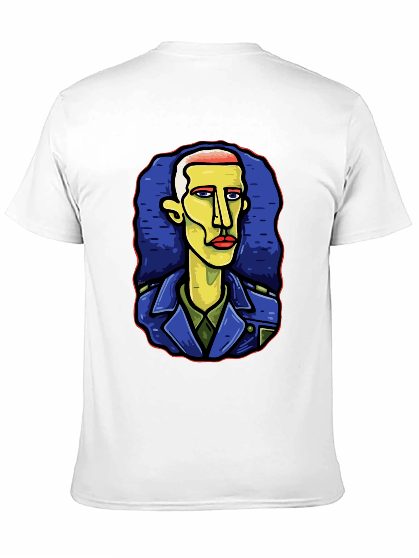 Abstract Art Graphic Tee - Unique Portrait Design