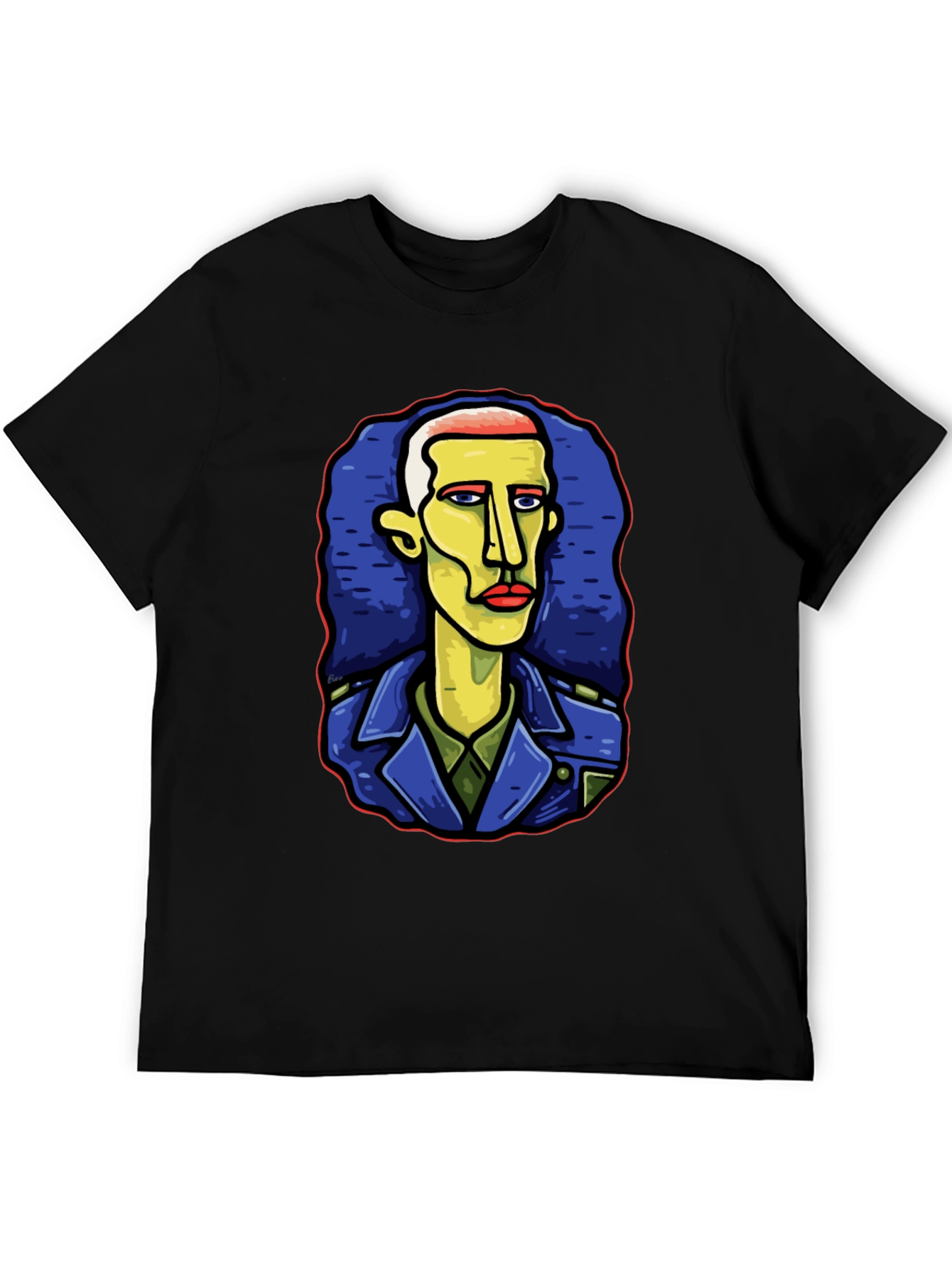 Abstract Art Graphic Tee - Unique Portrait Design