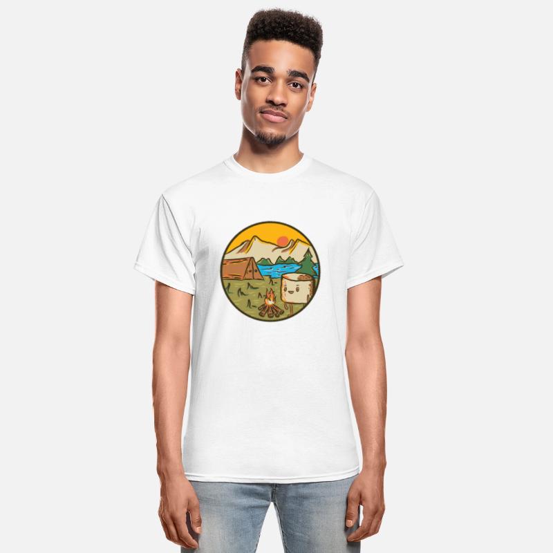 Setting tent in the woods near the peak