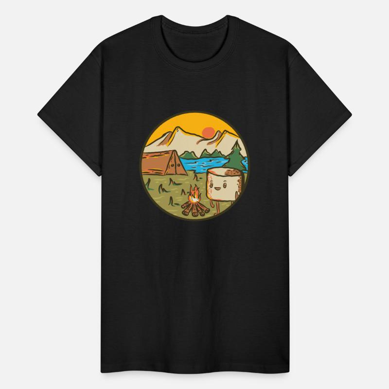 Setting tent in the woods near the peak