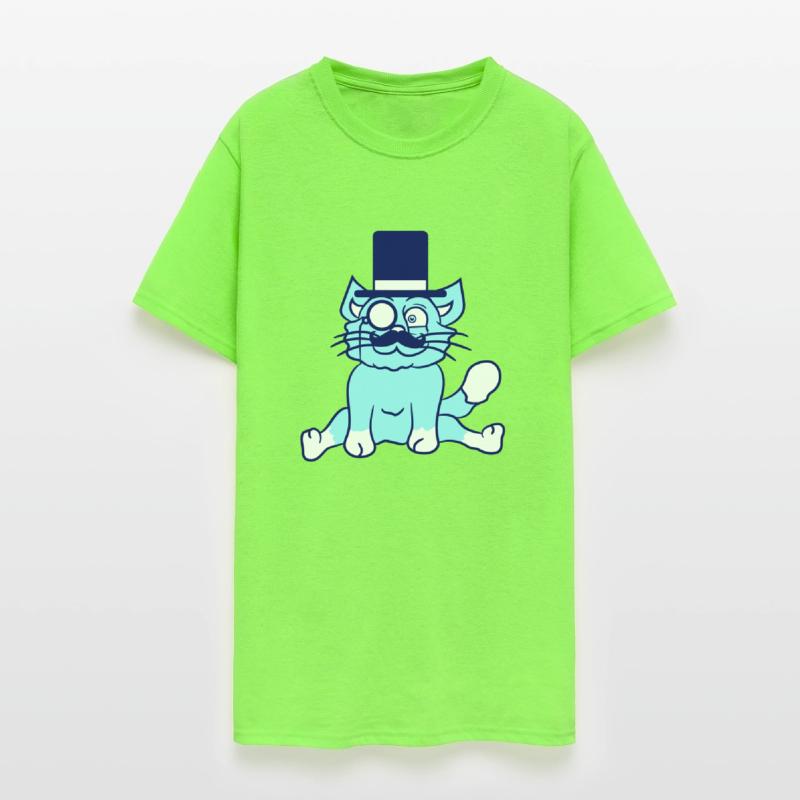 Sir Cat Gentleman Top Hat Monocle Glasses Rich Guy