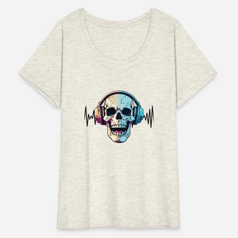 Skull with headphones