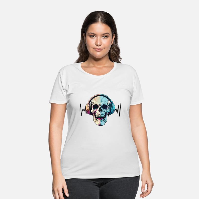 Skull with headphones