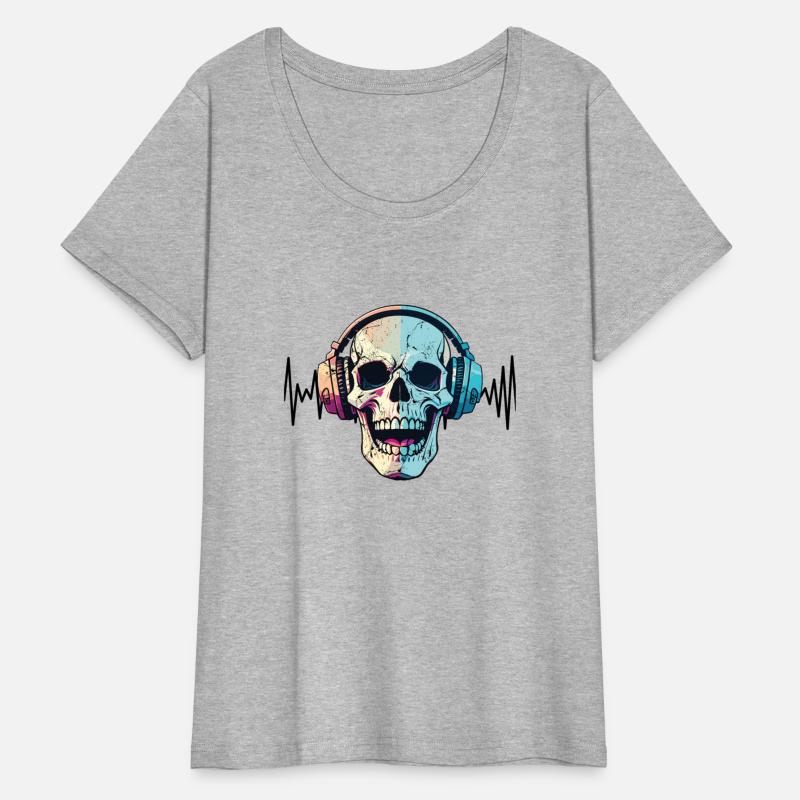 Skull with headphones