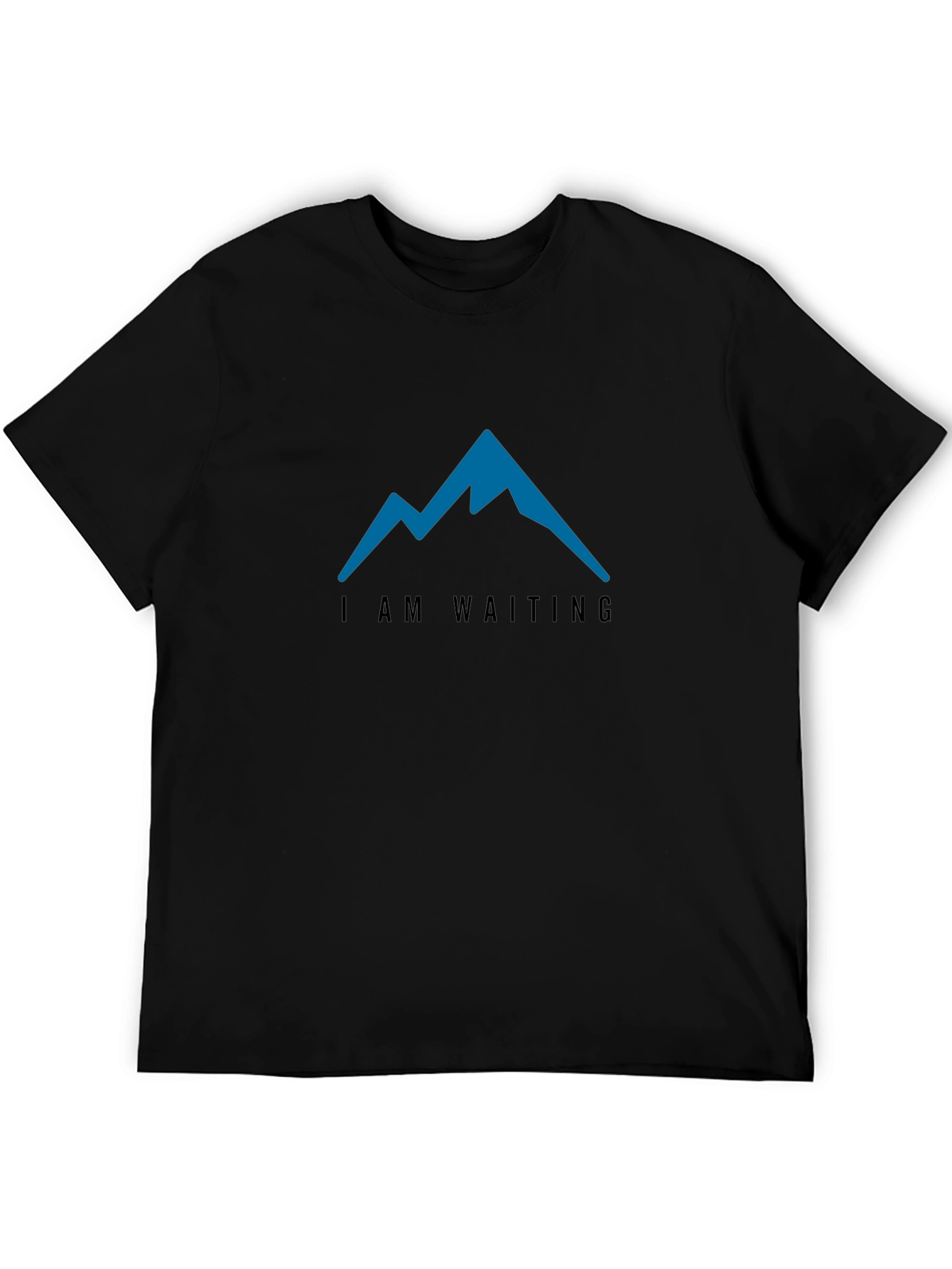 I am Waiting Mountain Tee - Mens Black T-Shirt