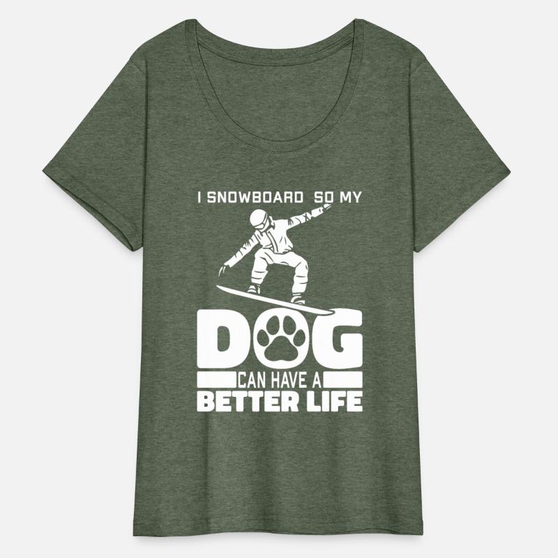 Snowboard Snowboarder Dog