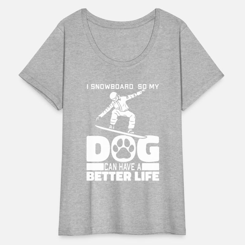 Snowboard Snowboarder Dog