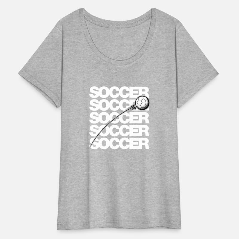 Soccer Typo with Soccerball Shot weiss