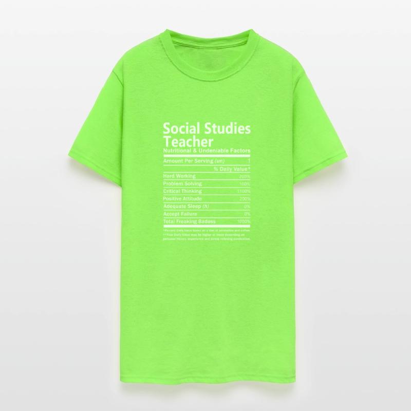 Social Studies Teacher T Shirt - Nutritional And U