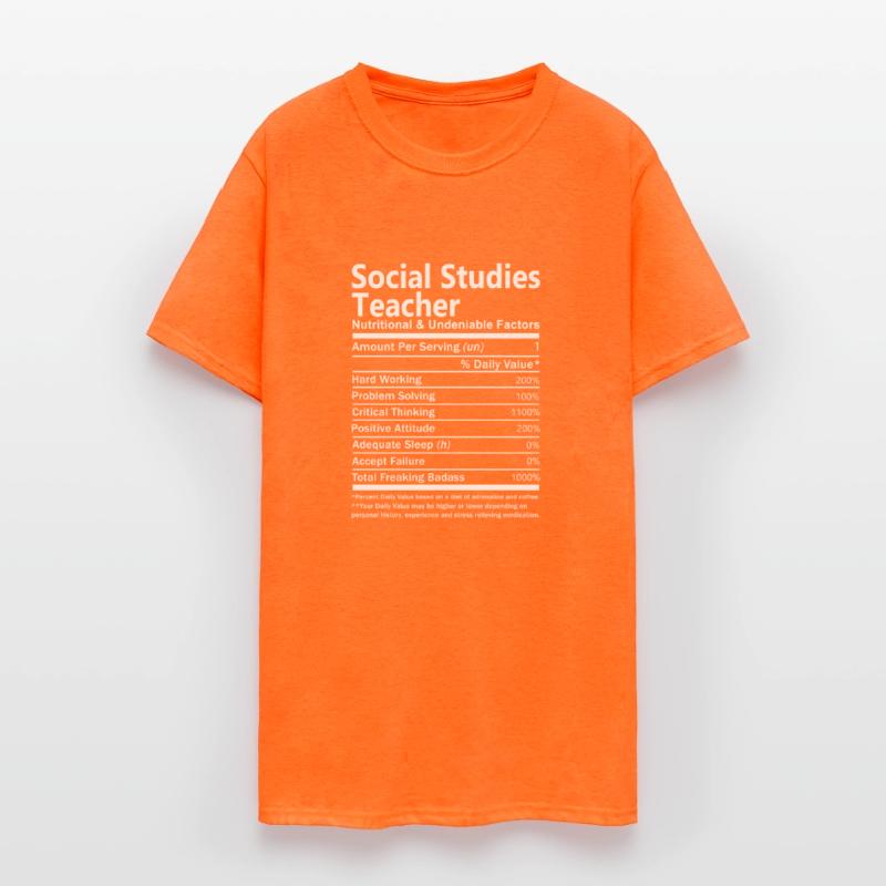 Social Studies Teacher T Shirt - Nutritional And U